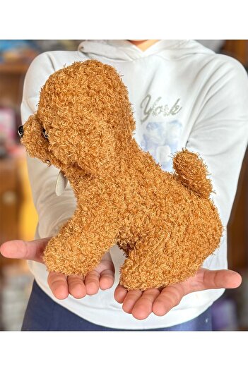 FEN TOYS Sevimli Köpek Kaniş Peluş Oyuncak 20 Cm Puppy Gerçekçi Ev Dekorasyon