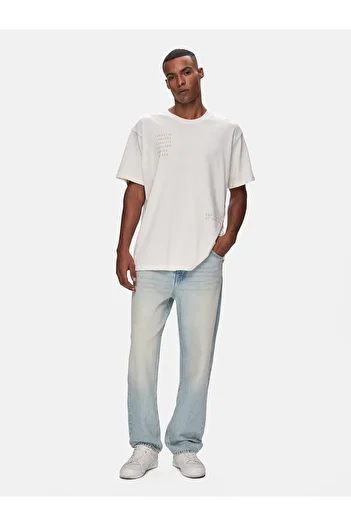 Ltb O-Neck Short Sleeve Relaxed Lilac T-Shirt