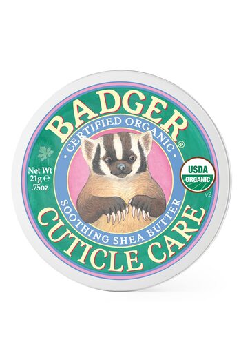 Badger Organic Cuticle Cream with Shea Butter, Citrus Scent, .75oz Tin, Soothes Dry & Splitting Cuticles