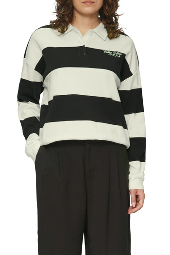 QS by s.Oliver Casual Poloshirt with Block Stripes
