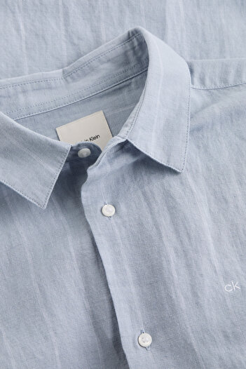 Calvin Klein Vászonpamut csíkos L/S ING