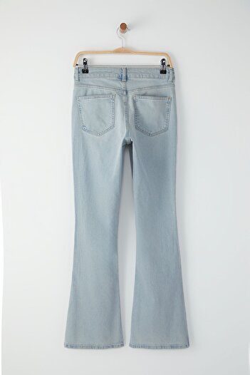 Edit by Trendyol Blue Regular Waist Flare Jeans Tedss25Je00007