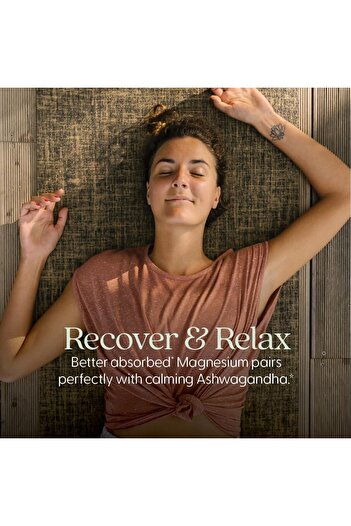 New Chapter Magnesium + Ashwagandha, 325mg, 2.5x Absorption, Muscle & Bone Health, Gluten-Free, Non-GMO - 60ct