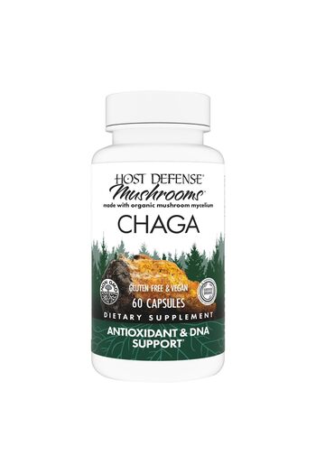 Host Defense Chaga Capsules - Immune Support & Antioxidant - Mushroom Supplement - 60 Capsules (30 Servings)