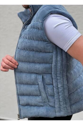 S&M CLOTHİNG Velvet Puffy Vest