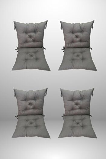 MoMMe Back Chair Cushion 4-Piece Combination (40X85 cm) Anthracite Gray