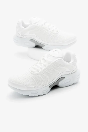 Tonny Black Unisex White Faylon Tpu Sole Breathable Fabric Lace-Up Sneakers