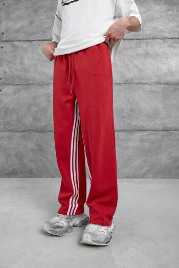 NOMARC Baggy Sweatpants with Red Stitching Detail