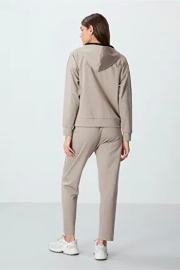 TOMMY LIFE T10BY-95306_01 CEKET/DAR PAÇA EŞOFMAN TAKIMI KOYU BEJ