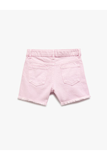 Koton Cotton Pocket Slit Detailed Denim Shorts