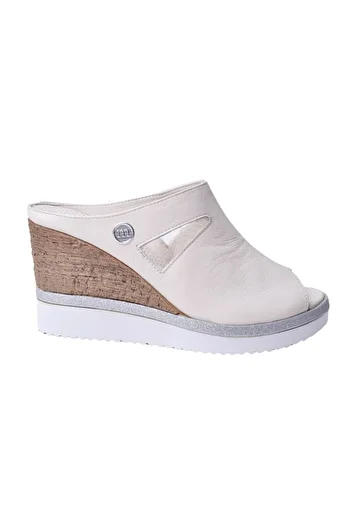 Mammamia Women's Leather Wedge Heel Slippers D25Yt-1455