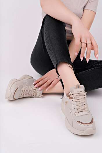 Moda Kadıköy Women Beige Orthopedic Sneaker Shoes