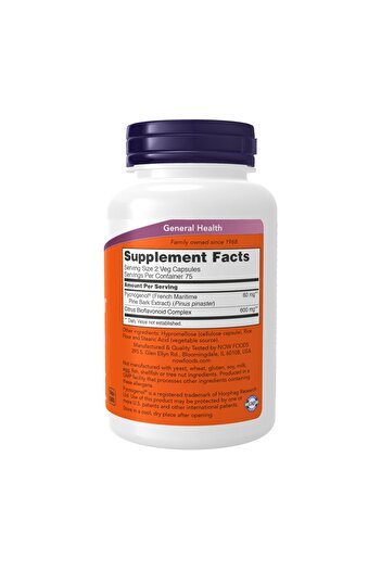 Now Foods Pycnogenol 30 mg with 300 mg Bioflavonoids, 150 Veg Capsules