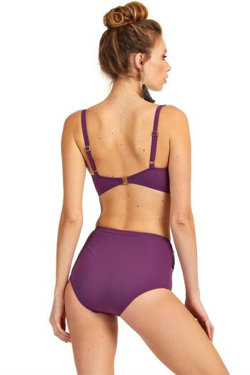 Argento Women's Leaf Pattern Underwire Bikini