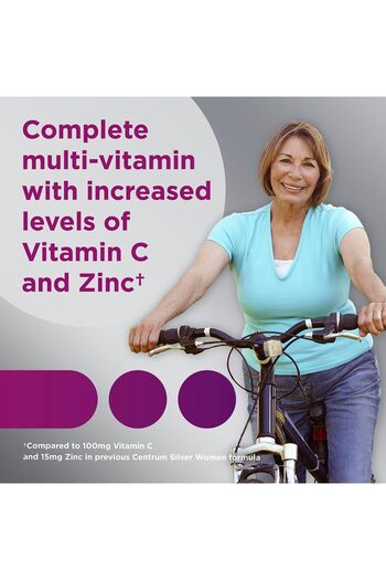 Centrum Silver Women's 50+ Multivitamin with D3, B Vitamins, Non-GMO, Memory & Cognition Support - 100 Ct