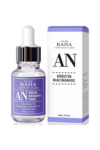 Cos De Baha Arbutin 5% Serum with Niacinamide - Pigmentation, Melasma, Dark Spot Corrector, 1 Fl Oz (30ml)