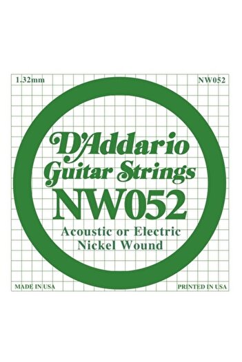 Daddario Daddarıo Nw052 Electric and Acoustic Single Wire, (Thick Mi),