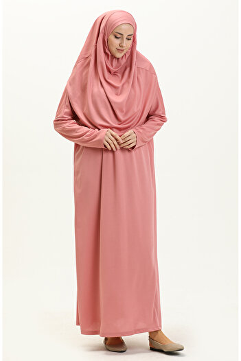 sefamerve One Piece Prayer Dress 1712-03 Powder