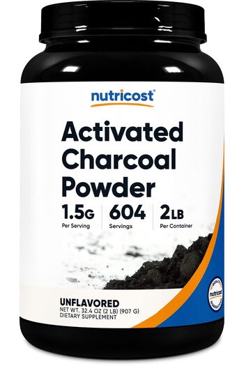 Nutricost Activated Charcoal Powder 2lbs - Food Grade, Toothpaste, Facemask, Odor Control, Vegan, Gluten-Free