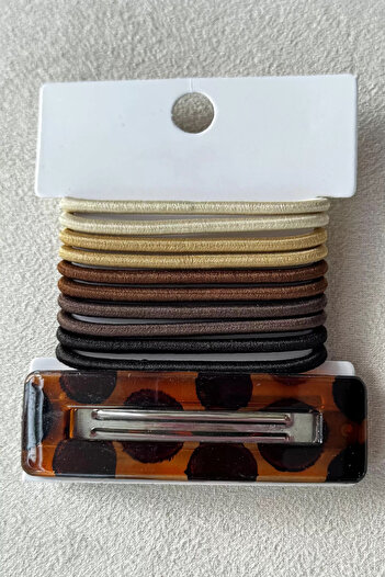 Vitastyle Brown Rubber Buckle and Automatic Buckle Set of 11