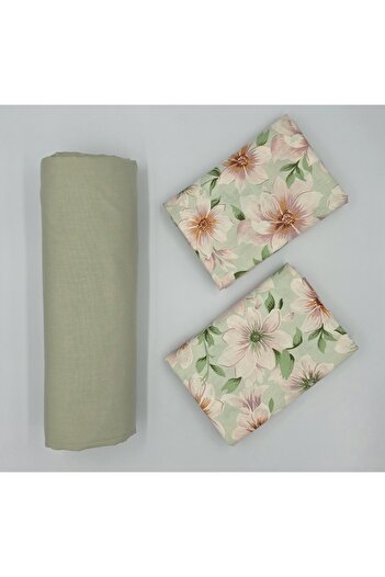 pınarhome collectıon New Season - 100% Organic Cotton, Soft Sand and Elastic Crossbody+Pillow Cover Corner Depth 28-30 cm