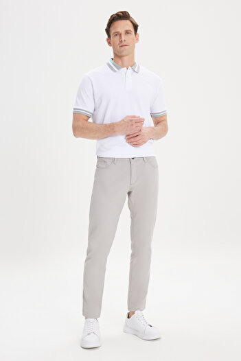 AC&Co / Altınyıldız Classics Slim Fit Dar Kesim Armürlü Esnek 5 Cepli Casual  Pantolon