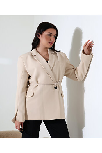 COCOCİX 1 Button Belted Jacket New Season