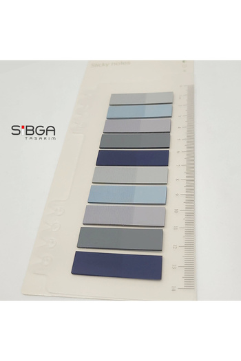 sibga tasarım Transparent Colored Post-It Note Paper - 200 Sheets Bookmark Sticker