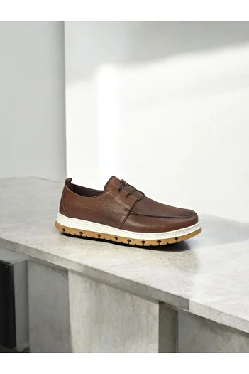Voyager Men's Genuine Leather Lace-Up Rubber Sole Comfortable and Stylish Casual Shoes