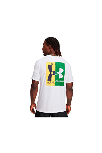 Under Armour Ανδρικό μπλουζάκι casual Ua M 60/40S Evol Logo Ss 1390165 -100 Πολύχρωμο