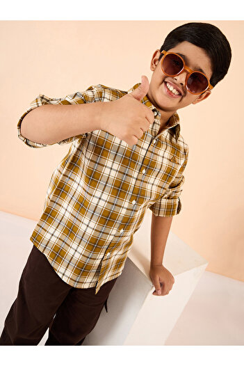 Stylo Bug By Styli Checked Roll-Up Sleeve Shirt