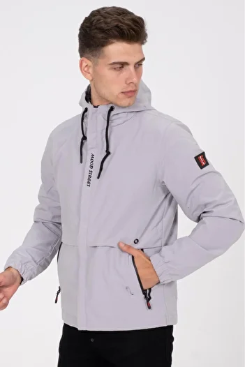 Oksit Mood Street Printed Water Repellent Slim Fit Men's Raincoat Coat