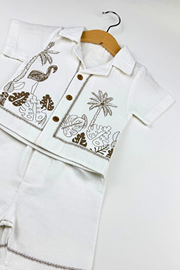Globaby Summer Themed 2-Piece Men's Set