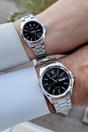 Casio Brand Luxury Silver Color Dear Couple Wristwatch