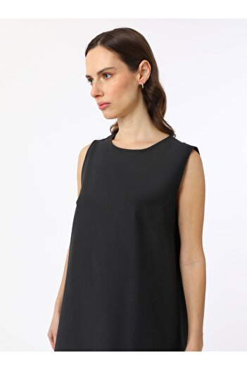 Benin Black Poplin Sleeveless Lingerie Dress