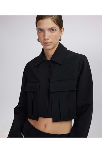 İpekyol Crop Jacket with Large Pockets