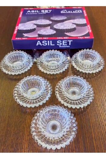 ORTAKÖY CENNETİ 12 Pieces Small Glass Snack Bowl Breakfast Presentation Bowl