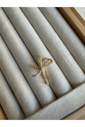 ringbox Gold Kurdele Model Kıkırdak Küpe Earcuff