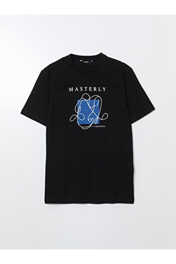 LC Waikiki Ανδρικό μπλουζάκι XSIDE Crew Neck με στάμπα χτενισμένο βαμβακερό