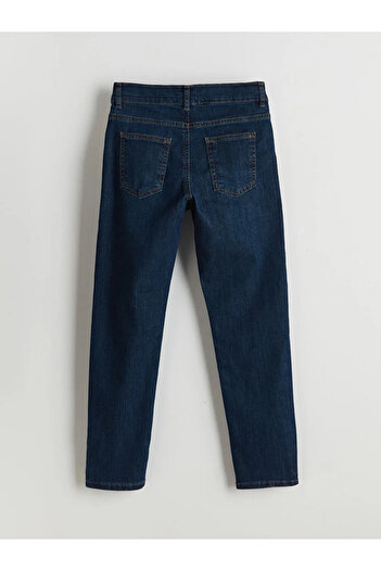 LC Waikiki LCW Kids Siyah Beli Ayarlanabilir Lastikli Erkek Çocuk Jean Pantolon