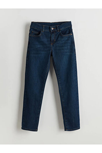 LC Waikiki LCW Kids Siyah Beli Ayarlanabilir Lastikli Erkek Çocuk Jean Pantolon