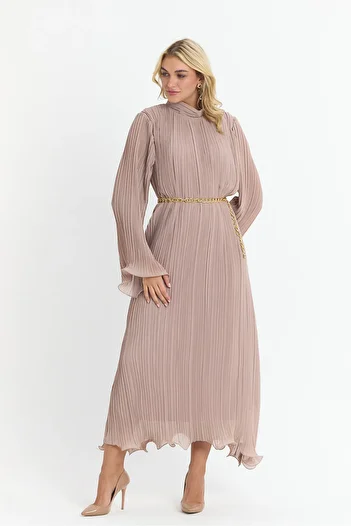 OQQA Pleated Dress Hijab Dress Evening Dress