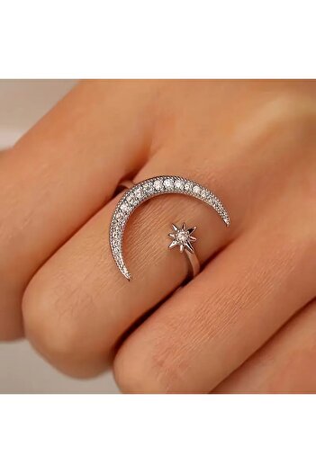 Minnoş Dükkan Moon Star Ring
