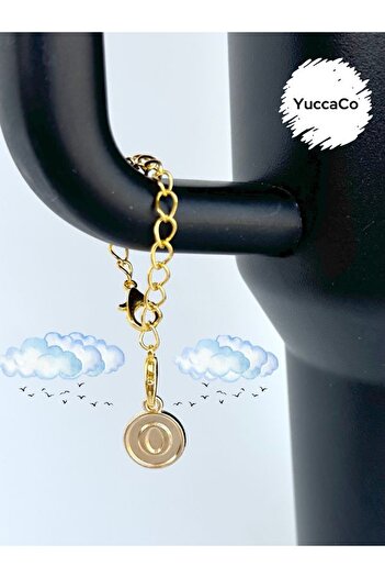 Stanley Gold Thermos Compatible Letter Accessory / Thermos Charm / Thermos and Bag Ornament