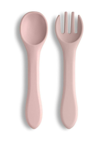 Ranüş Home Silicone Baby Feeding Set Baby Food Spoon and Fork