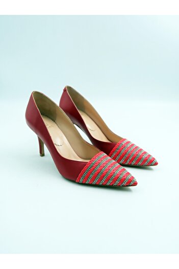 Tenau Women's Red Genuine Leather Stiletto Shoes