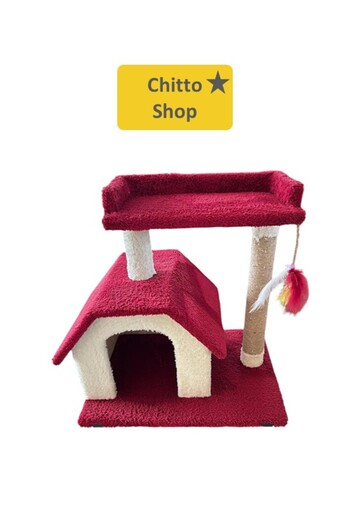 KRT Chitto Cat House and Scratching Post – 2-Tier Comfort Playpen 🏡 🐾
