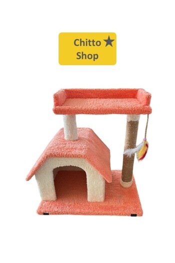KRT Chitto Cat House and Scratching Post – 2-Tier Comfort Playpen 🏡 🐾