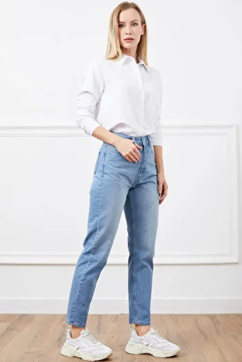 Ovebu High Waist Mom Jean Pants