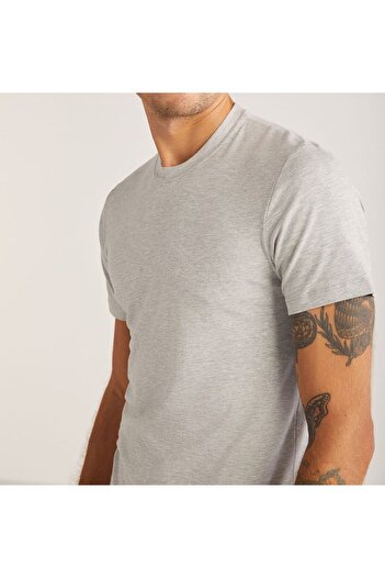 Kom Men's 4 Pack Cotton & Modal Crew Neck T-Shirt Set Lk.01.09.Ll.029